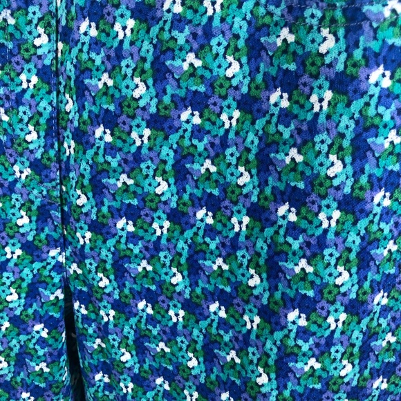 Soft Surroundings Super Stretch Capri Pant Floral Blue Teal White Size S - Picture 4 of 10